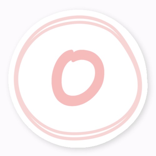 アルファベットステッカーO タイプ(ラフランゲイジ)