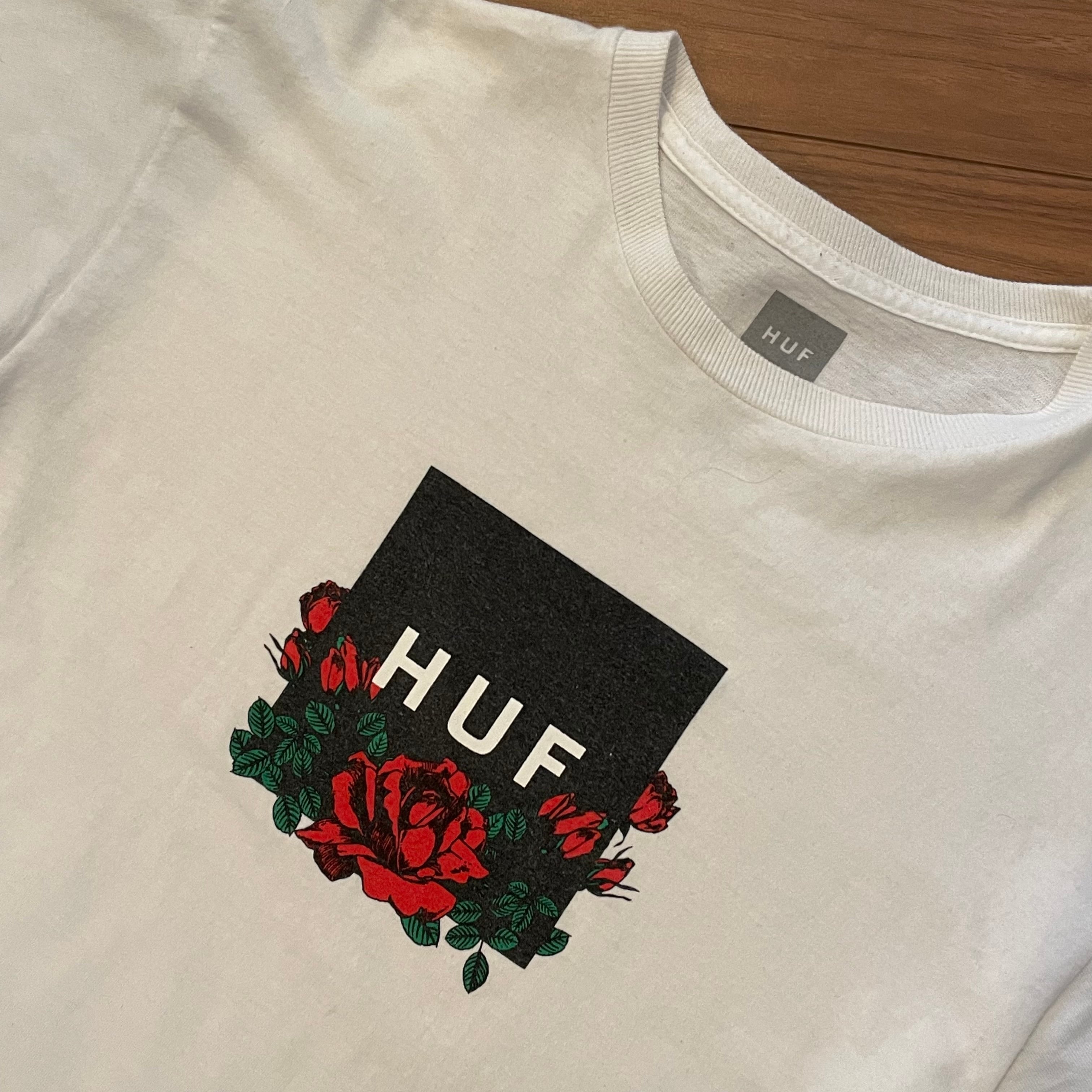 希少デザイン　HUF　ワンポイントロゴプリント　タイダイ染めTシャツ　メキシコ製