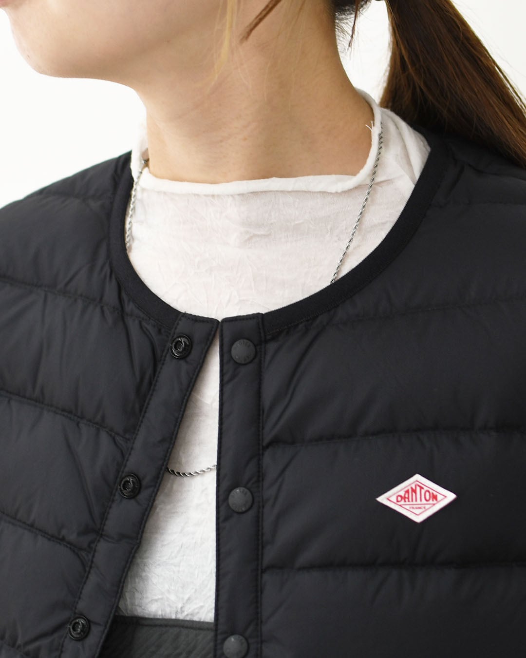 DANTON [ダントン] W CREWNECK INNER DOWN VEST [DT-A0002RRT] クルー