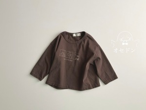 【Amigo】キャットプリントT ブラウン 80~100cm