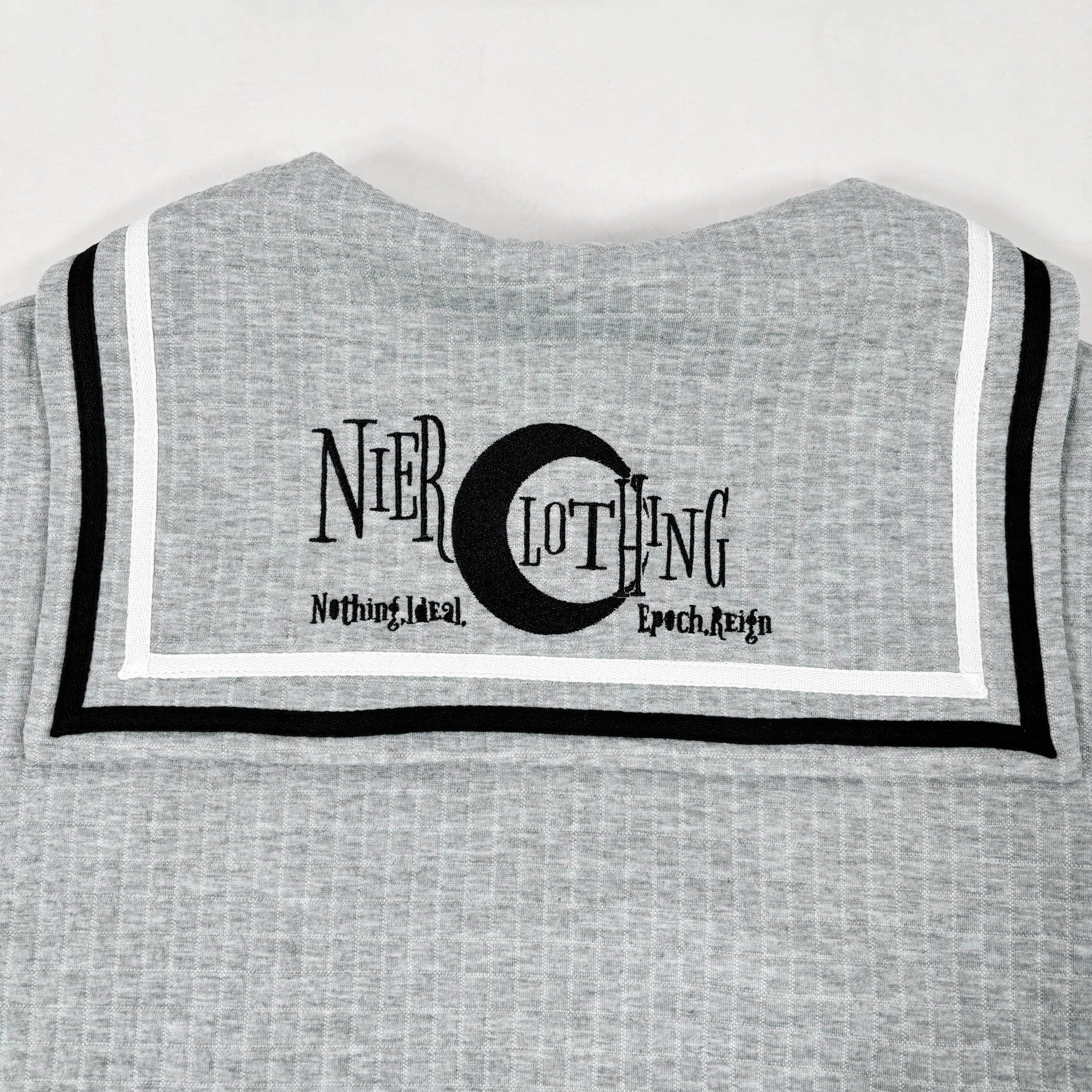 えり UNISEXセーラー襟ハーフZIPワッフルトップス【GRAY】 | NIER CLOTHING