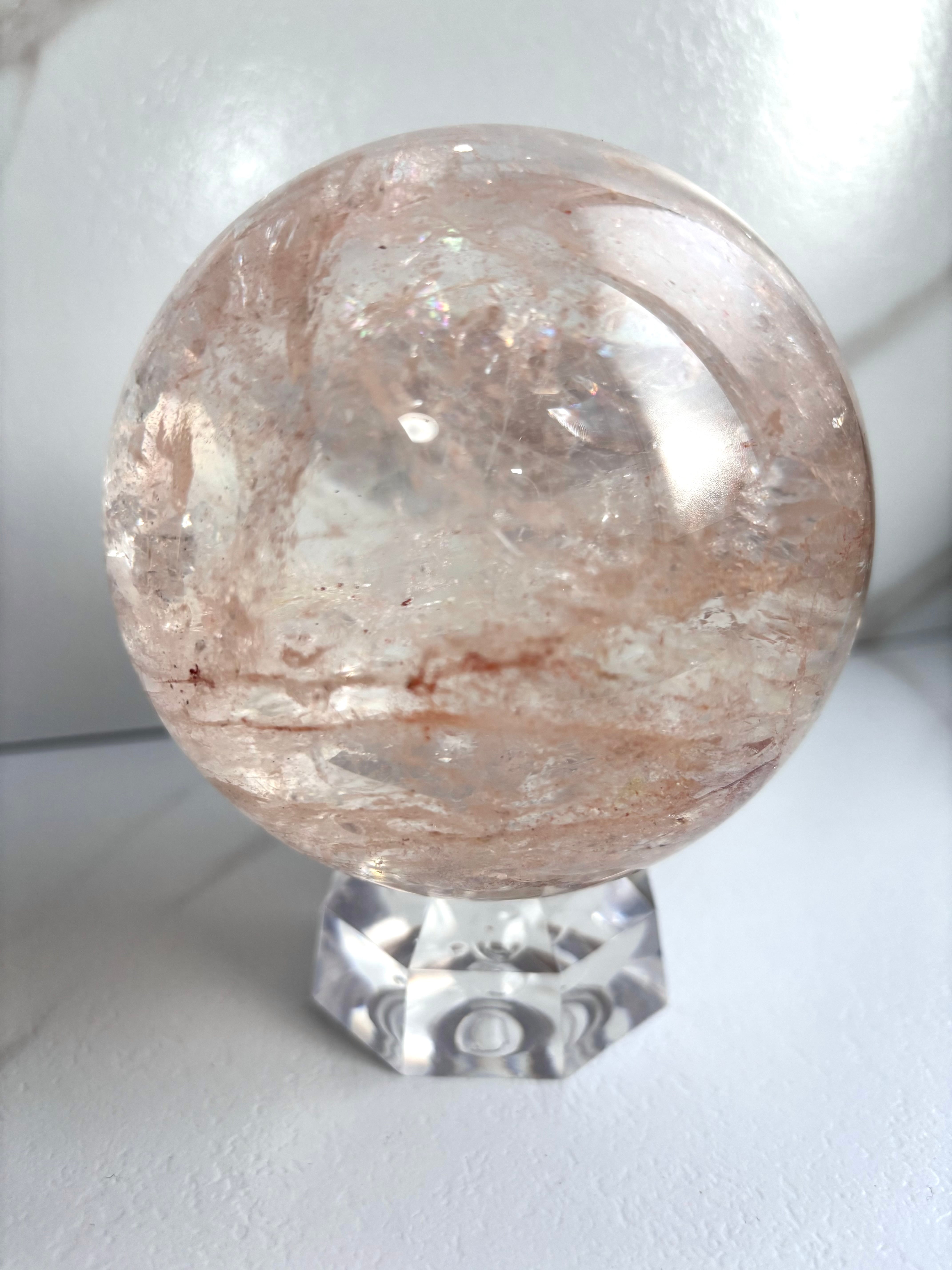 ピンククォーツ アゼツライトスフィア72㎜ bb0040 | Blancブラン