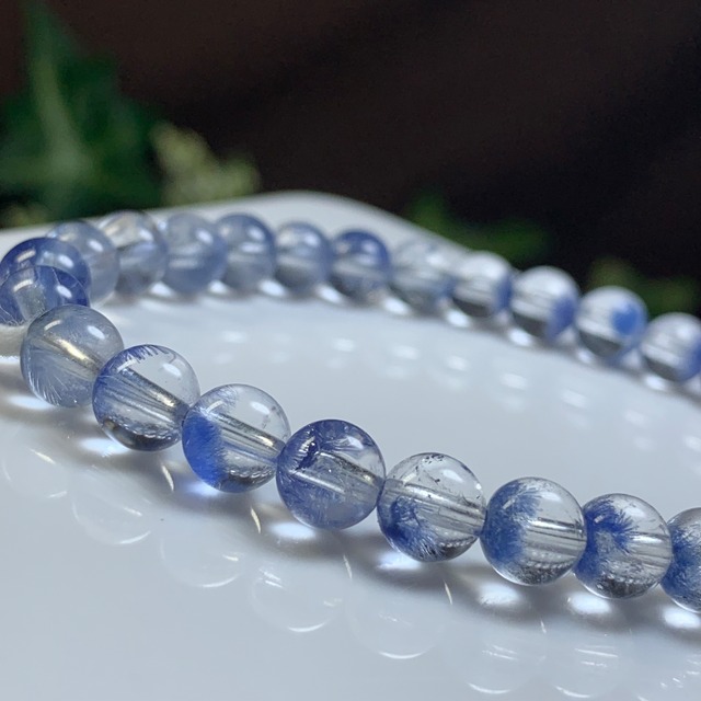 透明度抜群☆デュモルチェライトインクォーツ・ブレスレット