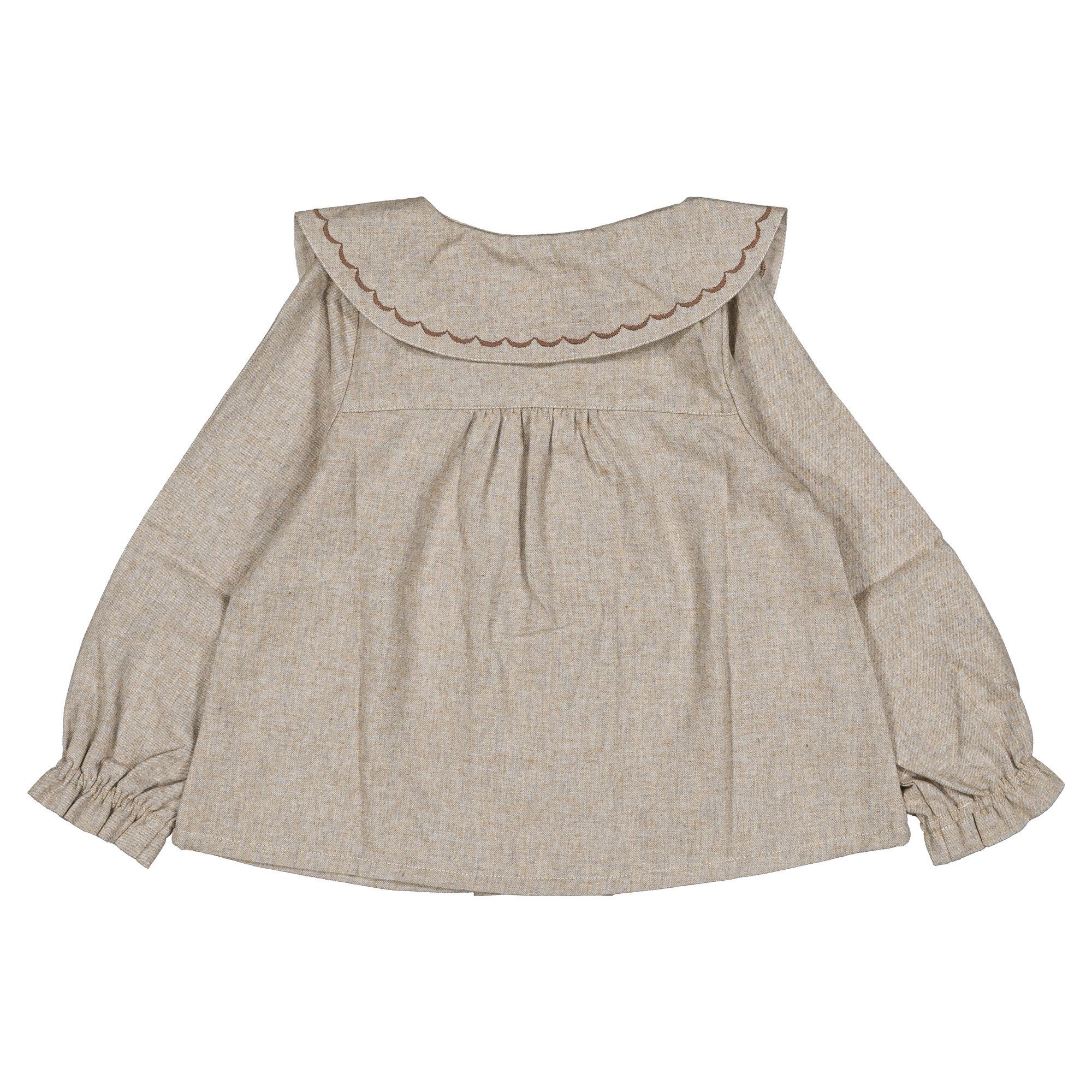 【即納/送料無料】4yラスト1点/Blouse NOLLET - flannel beige / Maison Marelle