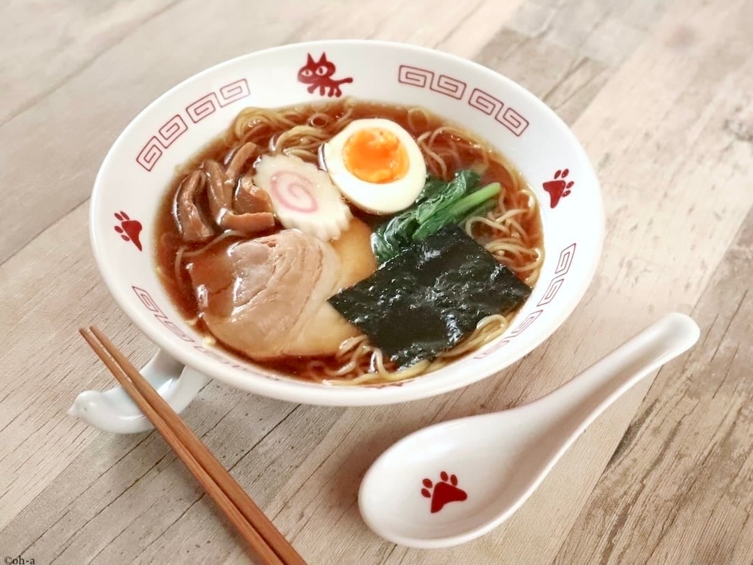 赤巻雷門 6.3切立ニャーメン丼 (レンゲ付） | 食器と台所道具 tompolo