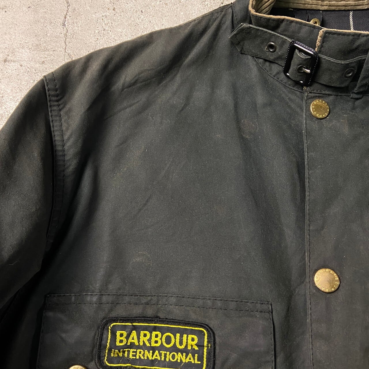 00s Barbour International A7 L グリーン