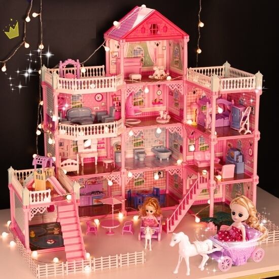可愛いピンク色のお家」ミニチュア ドールハウス ☆完成品☆ | iichi