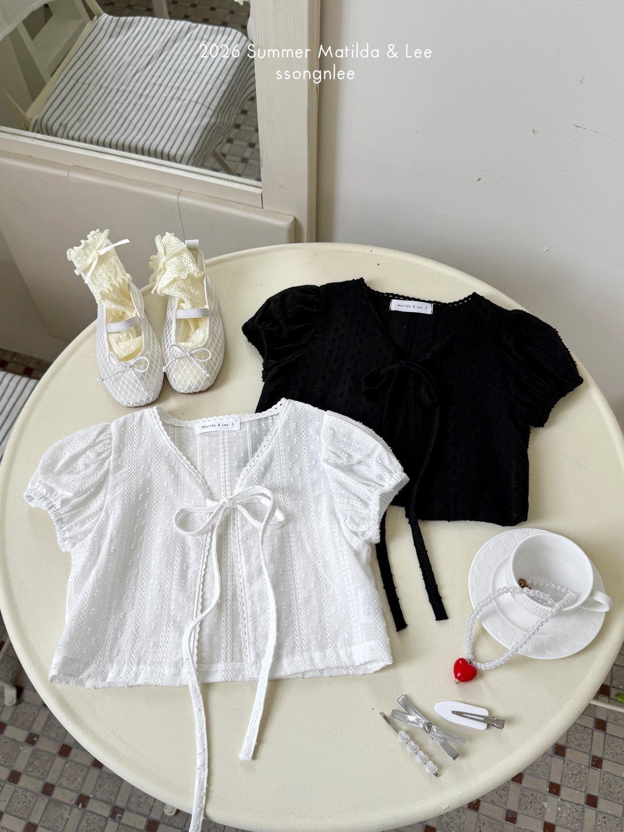 [Matilda&Lee] Add Puff Blouse Cardigan / [마틸다앤리] 퍼프블라우스가디건추가
