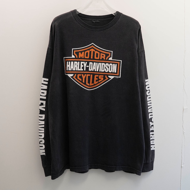 Harley Davidson " Logo L/S " Cut Tag Fits XL【E3-106】