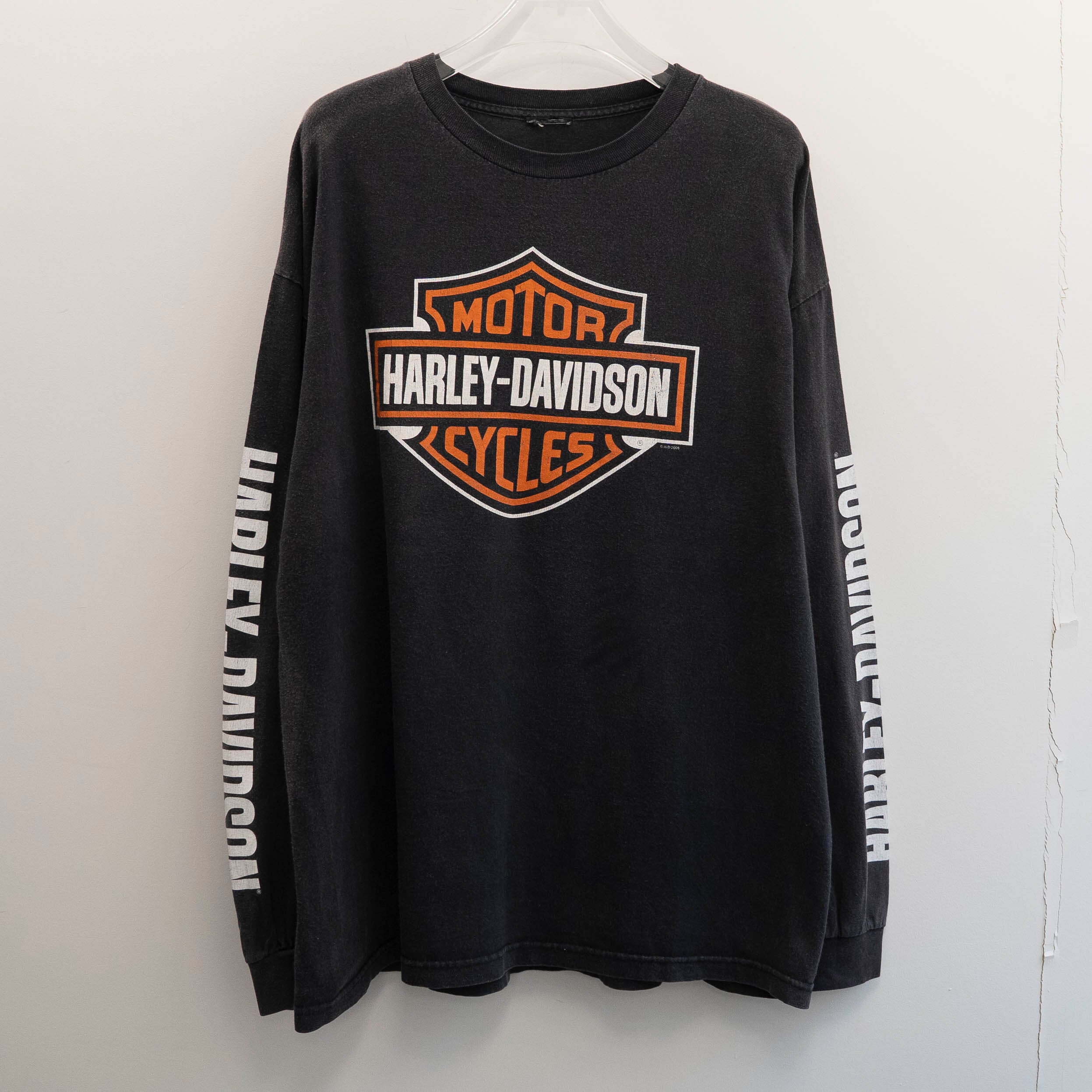 Harley Davidson " Logo L/S " Cut Tag Fits XL【E3-106】