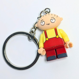 ★ブロックフィギュアキーホルダー★【 Family Guy ( ファミリー・ガイ ) 】ステューウィー・グリフィン〚アメリカン雑貨 アメトイ〛