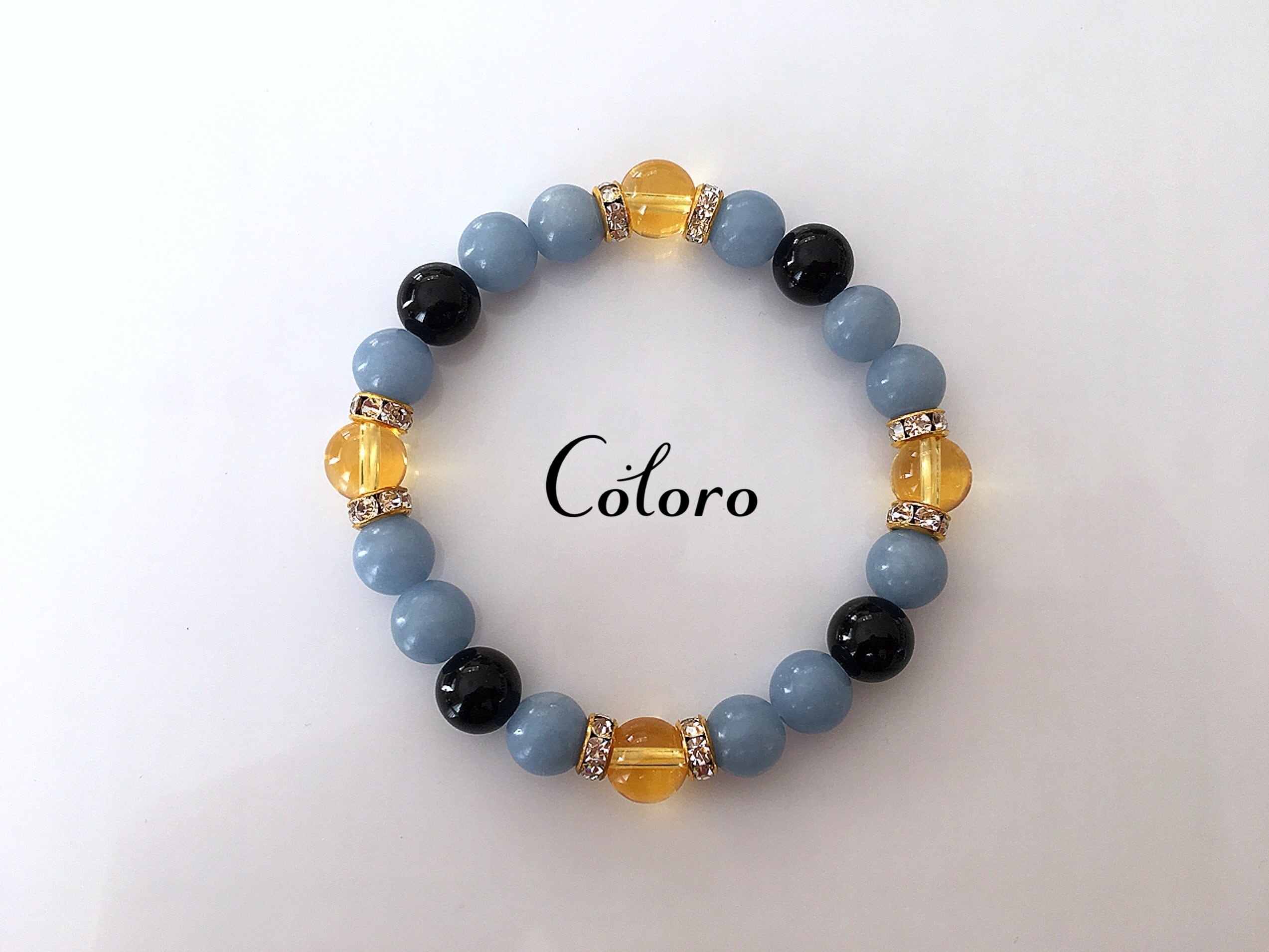 ☆エンジェライト・シトリン（熱加工）・オニキス