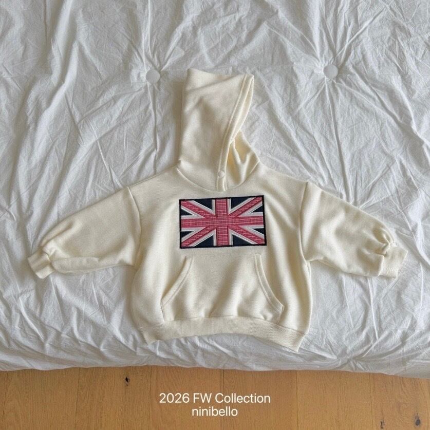 送料無料【予約】/ ロンドンパッチフードTシャツ / ninibello