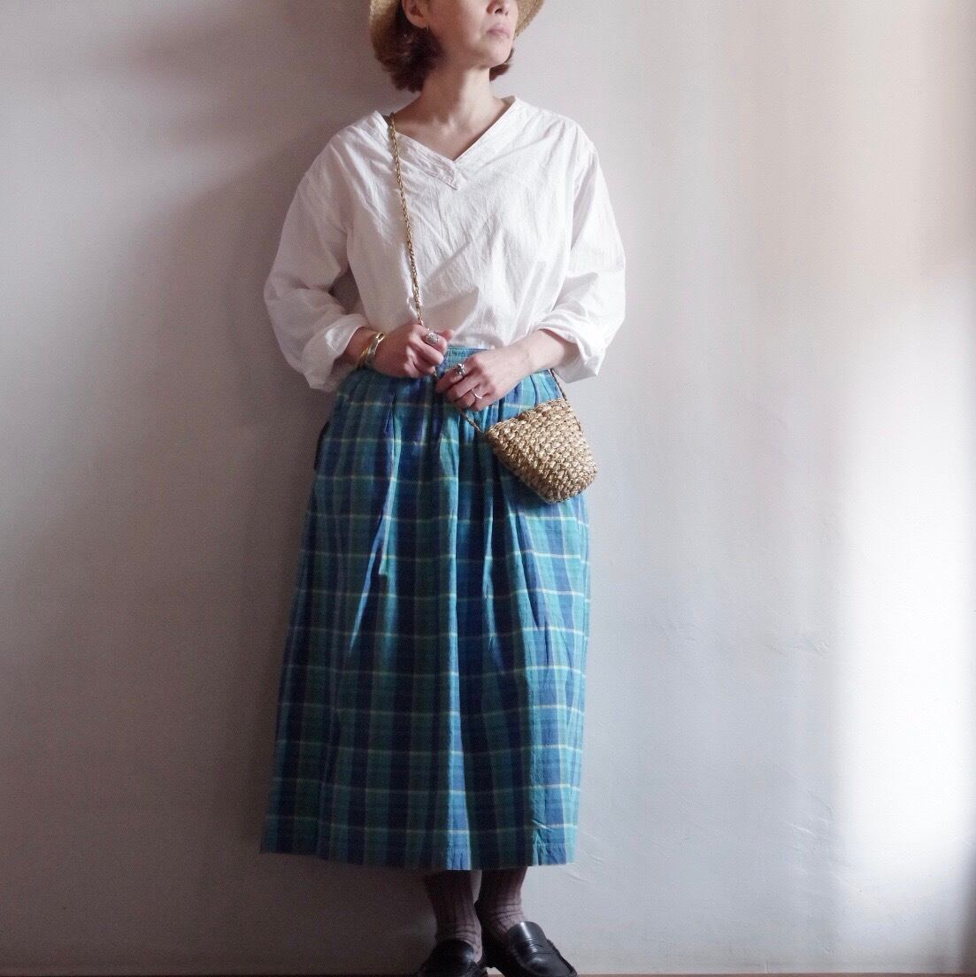 Cotton Plaid Skirt / コットン チェック スカート