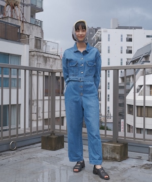 【送料無料】90's blue jumpsuit