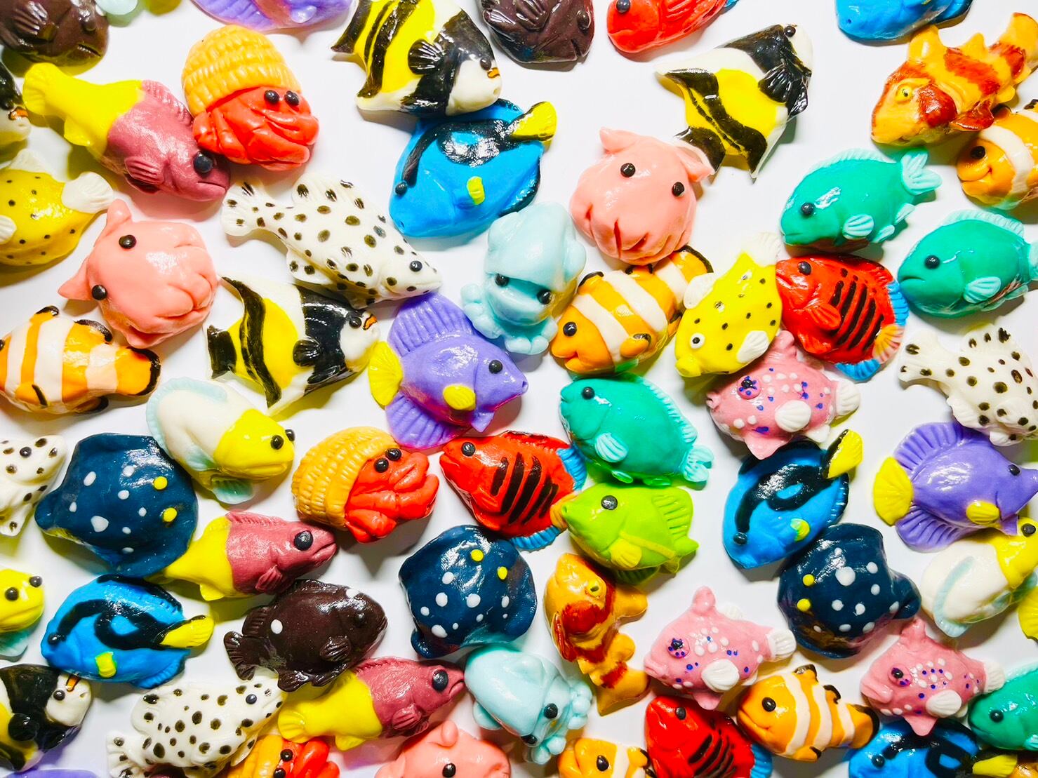 海の生物熱帯魚54個セットマグネットアートリアルアンティーク