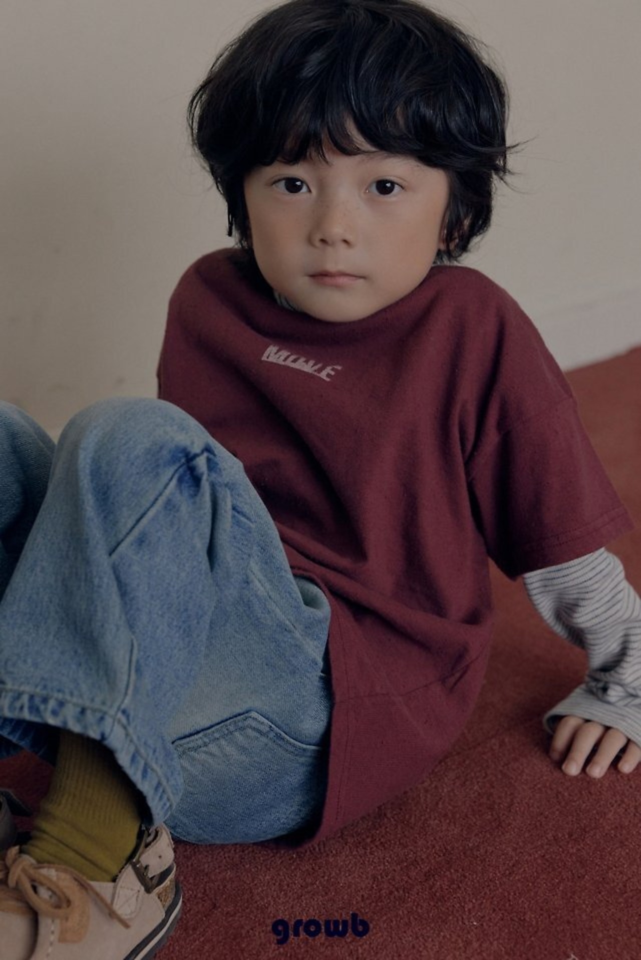 韓国子供服 / growb / ジャックリーン Tシャツ / 秋服 *XS~JM*