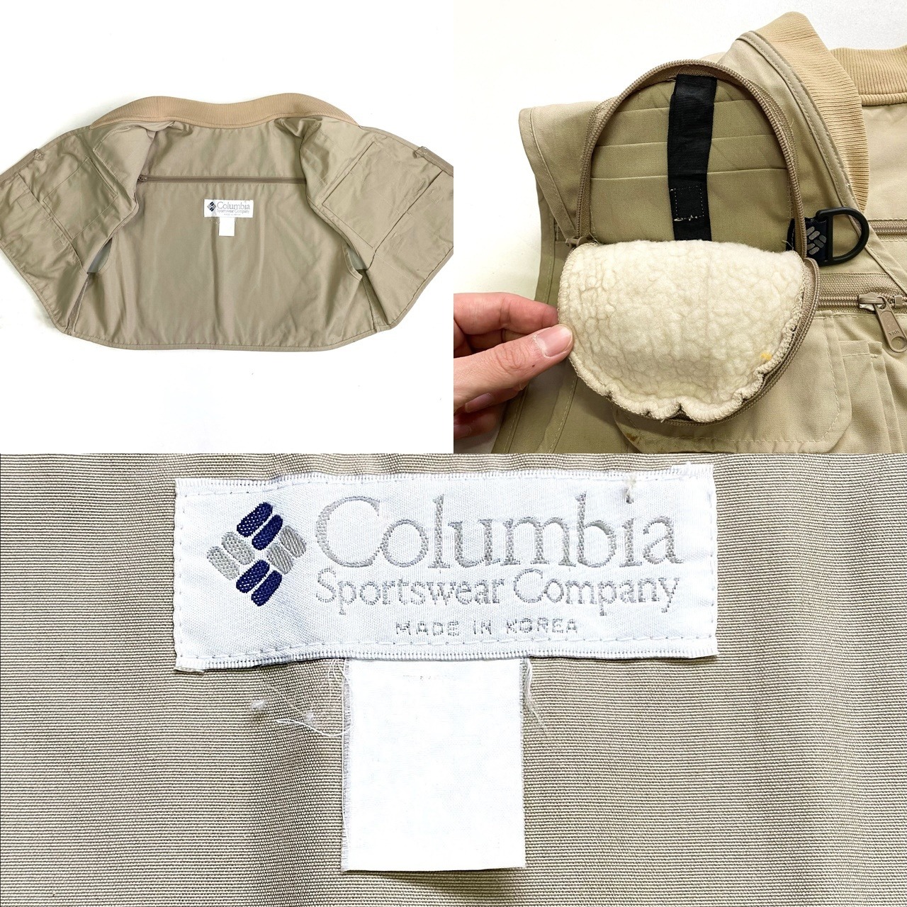 90年代 Columbia コロンビア 多ポケット ショート丈 フィッシング 