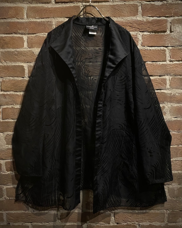 【Caka act3】Black Sheer Vintage Loose Haori Jacket