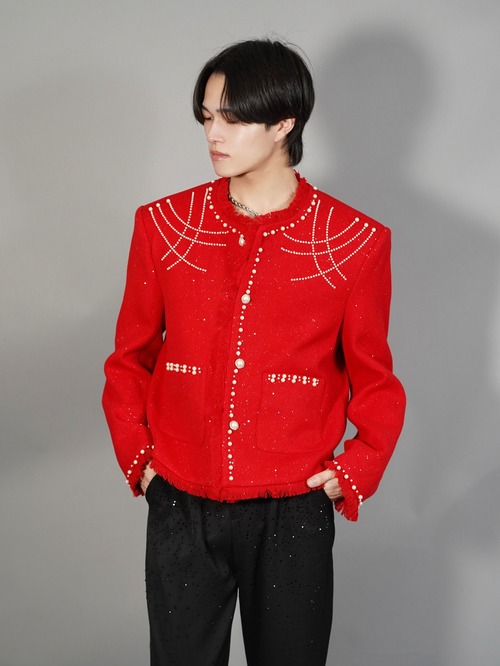 【ALUDE SELECT】christ pearl fringe jacket