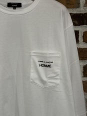 【COMME des GARCONS HOMME】綿天竺ロゴロングスリーブカットソー