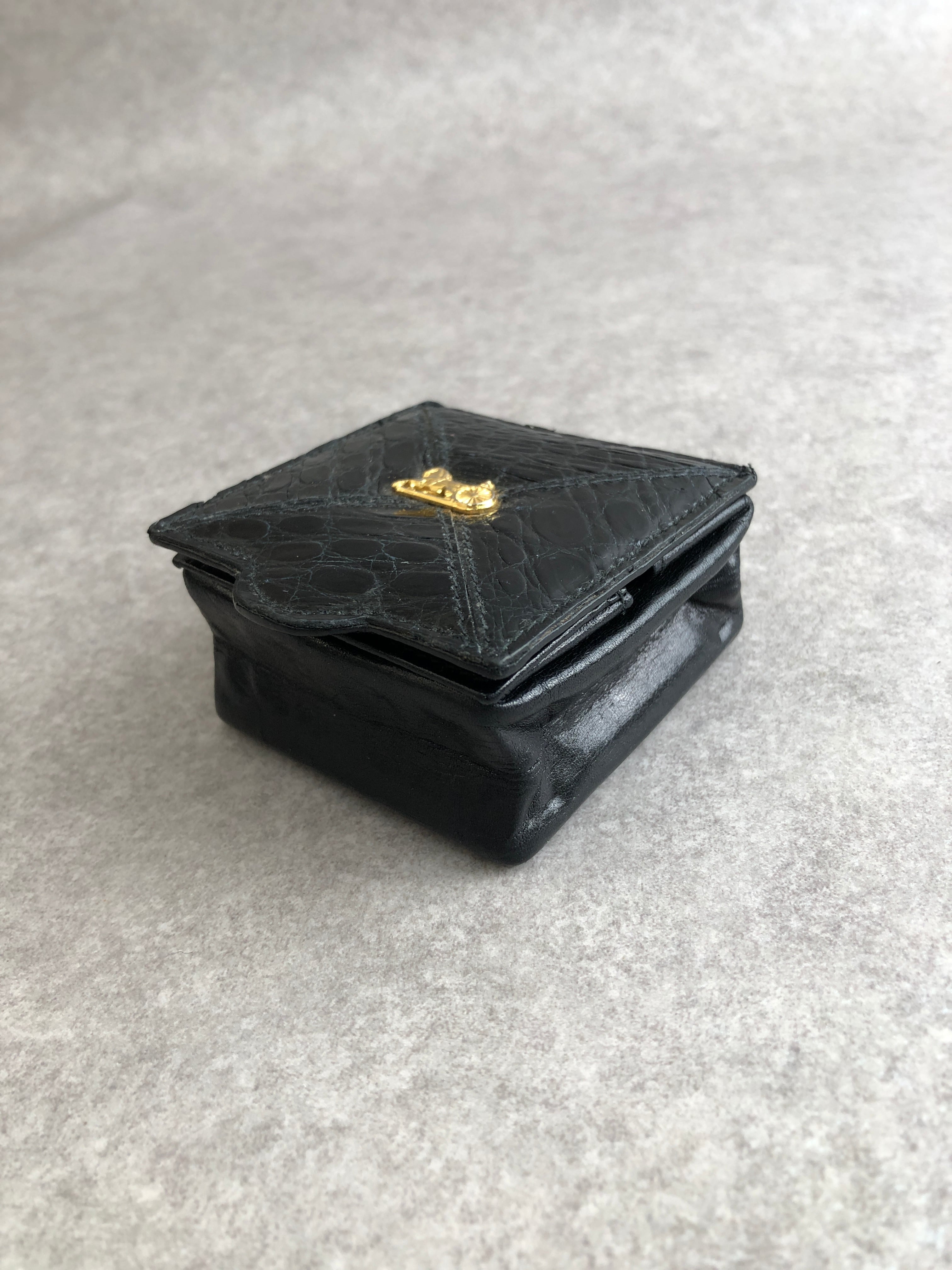 CELINE セリーヌ コインケース ブラック ホースキャリッジ レザー