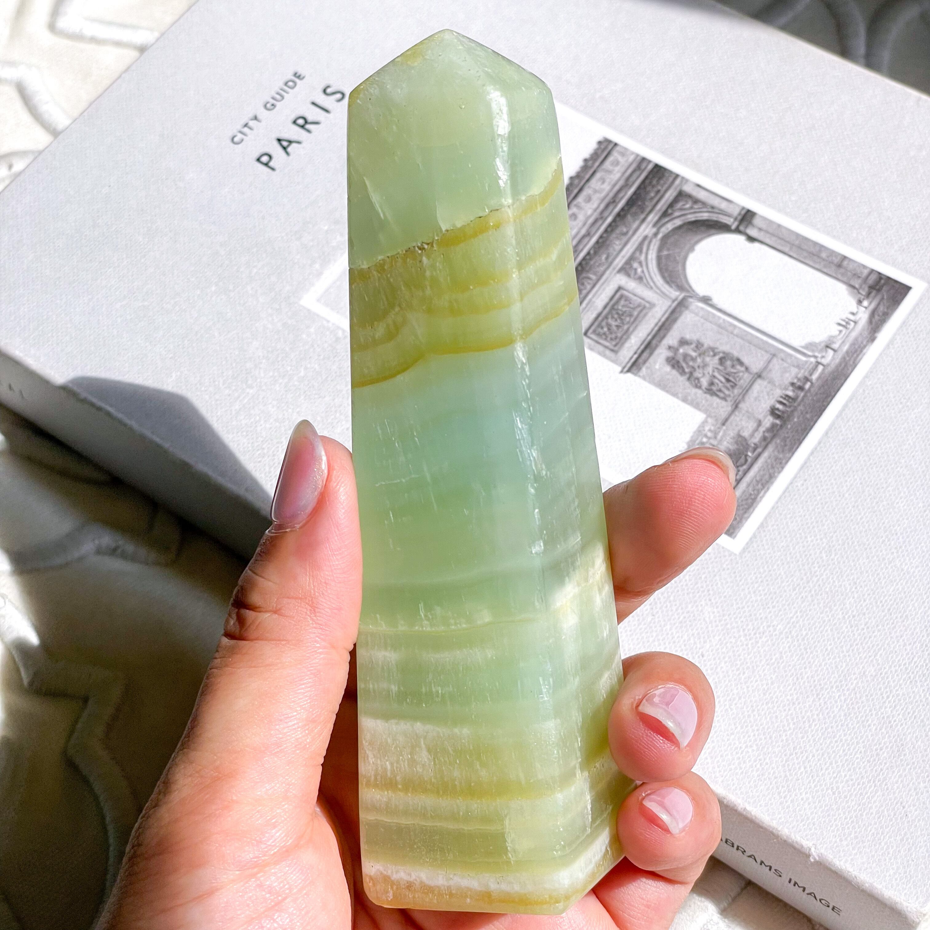 Pistacio Calcite Tower 2 ✧ ピスタチオカルサイト | FLUXY - 天然石