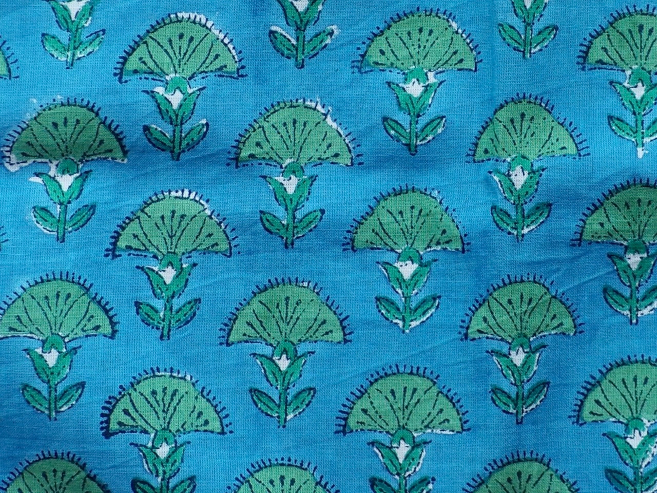 156ri049 Block Print Handkerchief b85