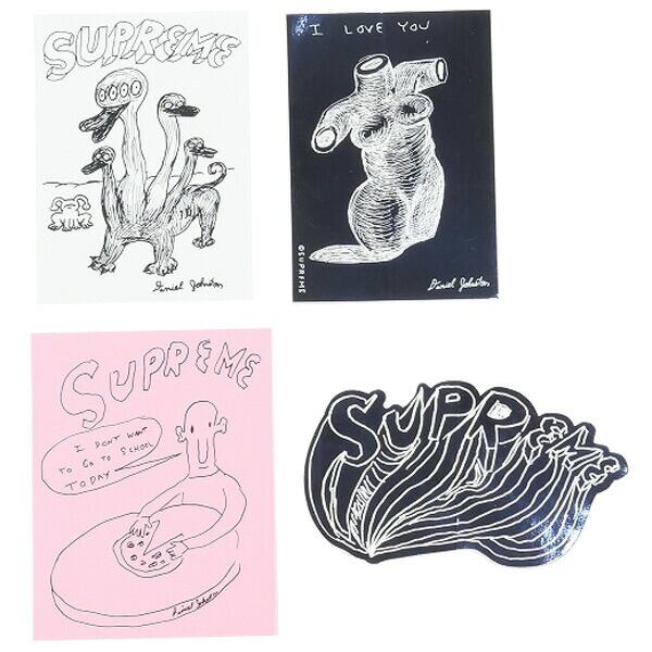 SUPREME daniel johnstonステッカーセット 4枚 SUPREME daniel