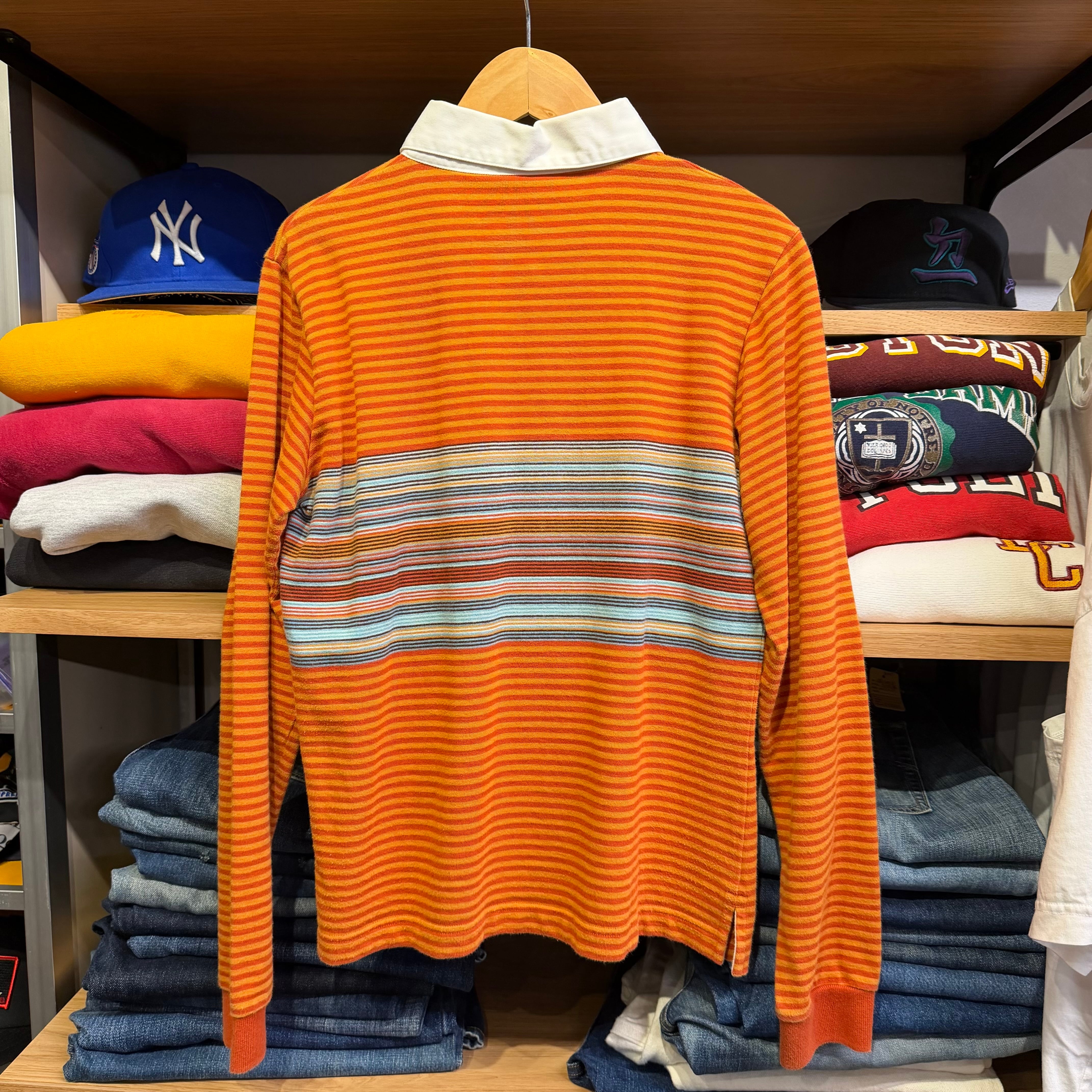 00s patagonia ボーダーラガーシャツ　オーガニックコットン 00s patagonia レディース ラガーシャツ ボーダー オーガニック