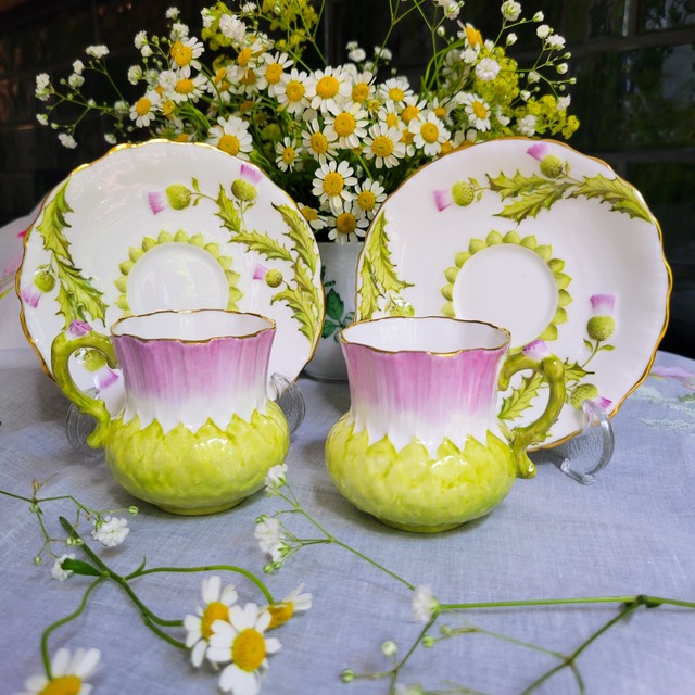 【ハマースレイ】アザミのカップ＆ソーサー