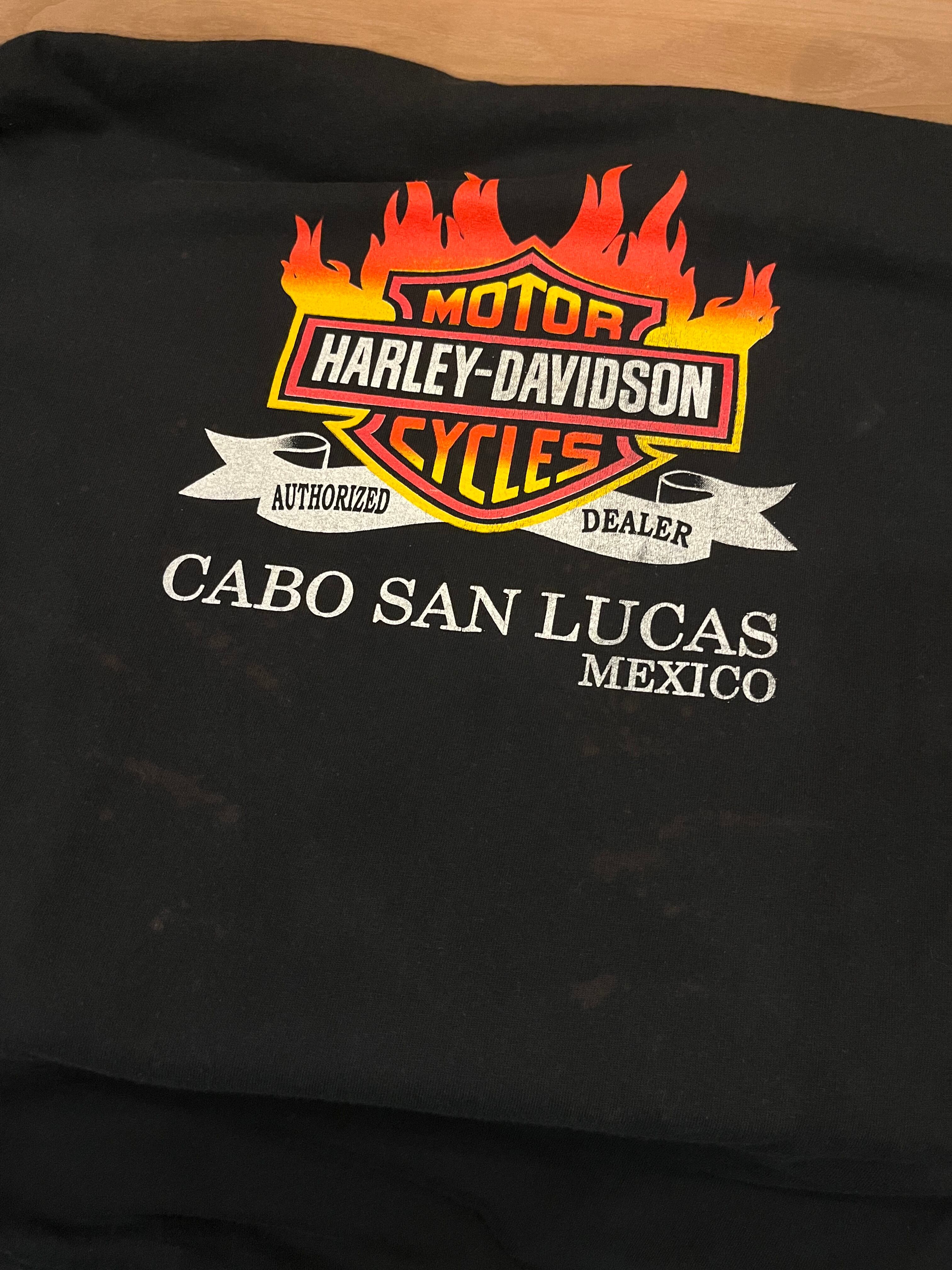 00s Harley Davidson Long Sleeve t-shirt Cabo San Lucas Mexico 2000