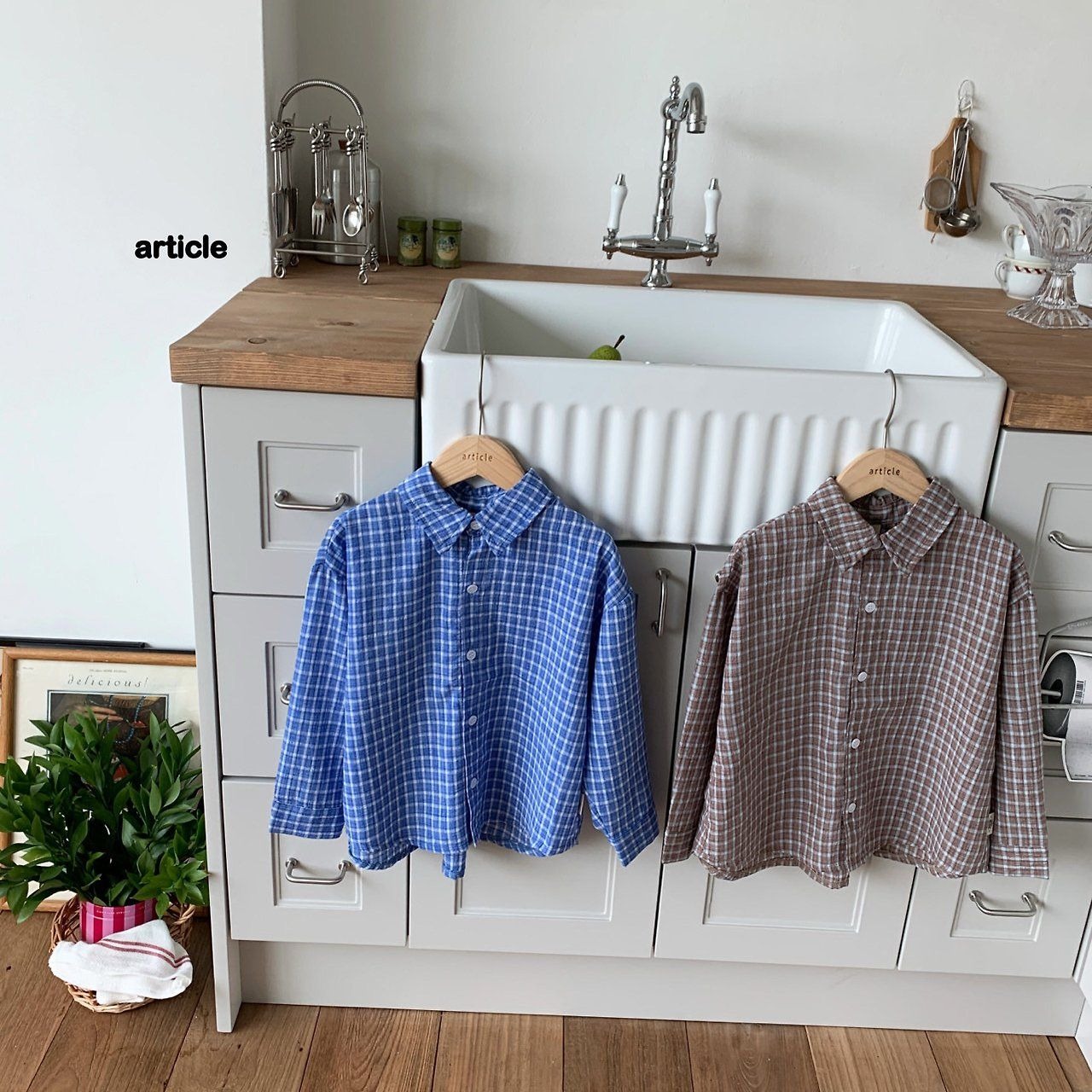 [article] Linen check shirt (JS/JM) / [아티클] 린넨체크남방 (JS/JM)
