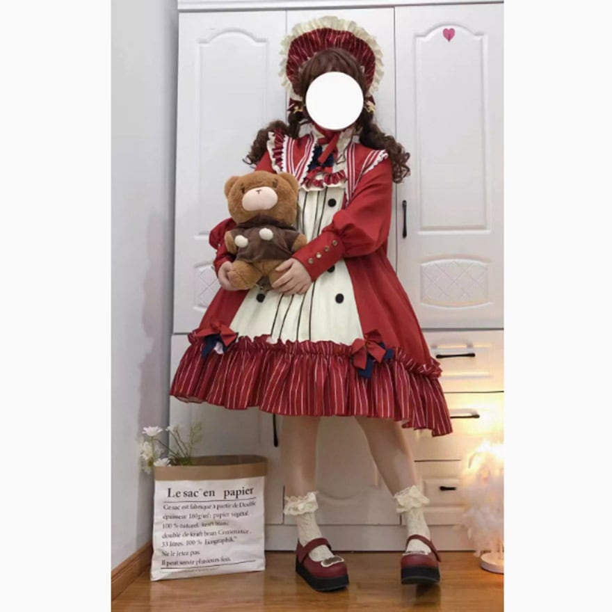 クラロリ　ワンピース ジャケット リボンブローチ カチューシャ フルセット クラロリ ワンピース ジャケット リボンブローチ カチューシャ