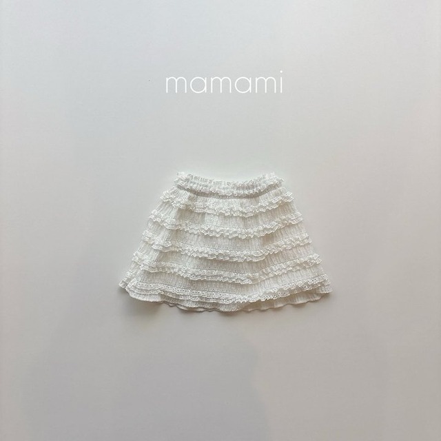 【取寄】mamami｜frill fit skirt｜フリルフィットスカート｜S-JL｜kids&jr｜26 summer