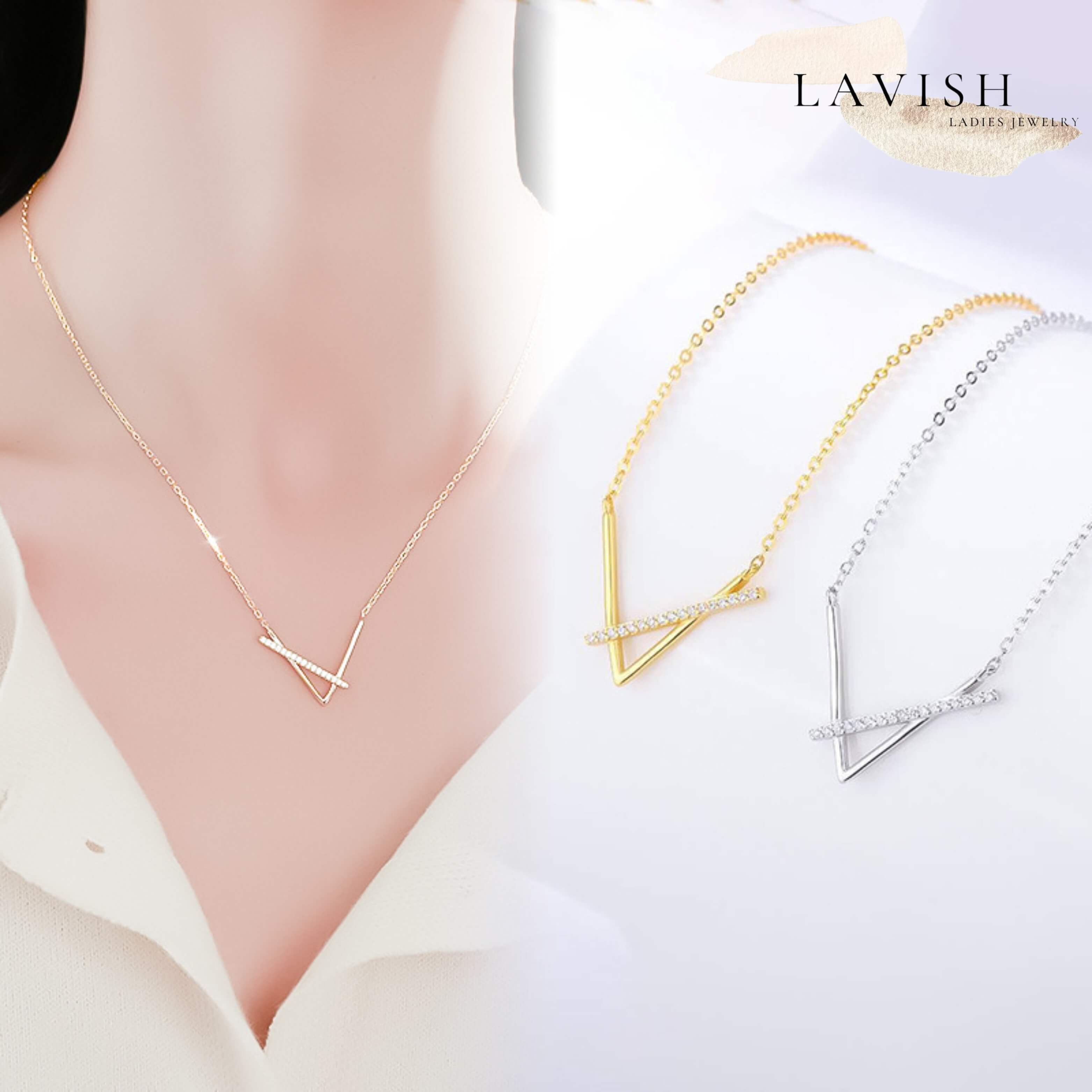 ワイドVモチーフ ネックレス | 上品 レディース | LAVISH ワイドVモチーフ ネックレス | 上品 レディース | LAVISH