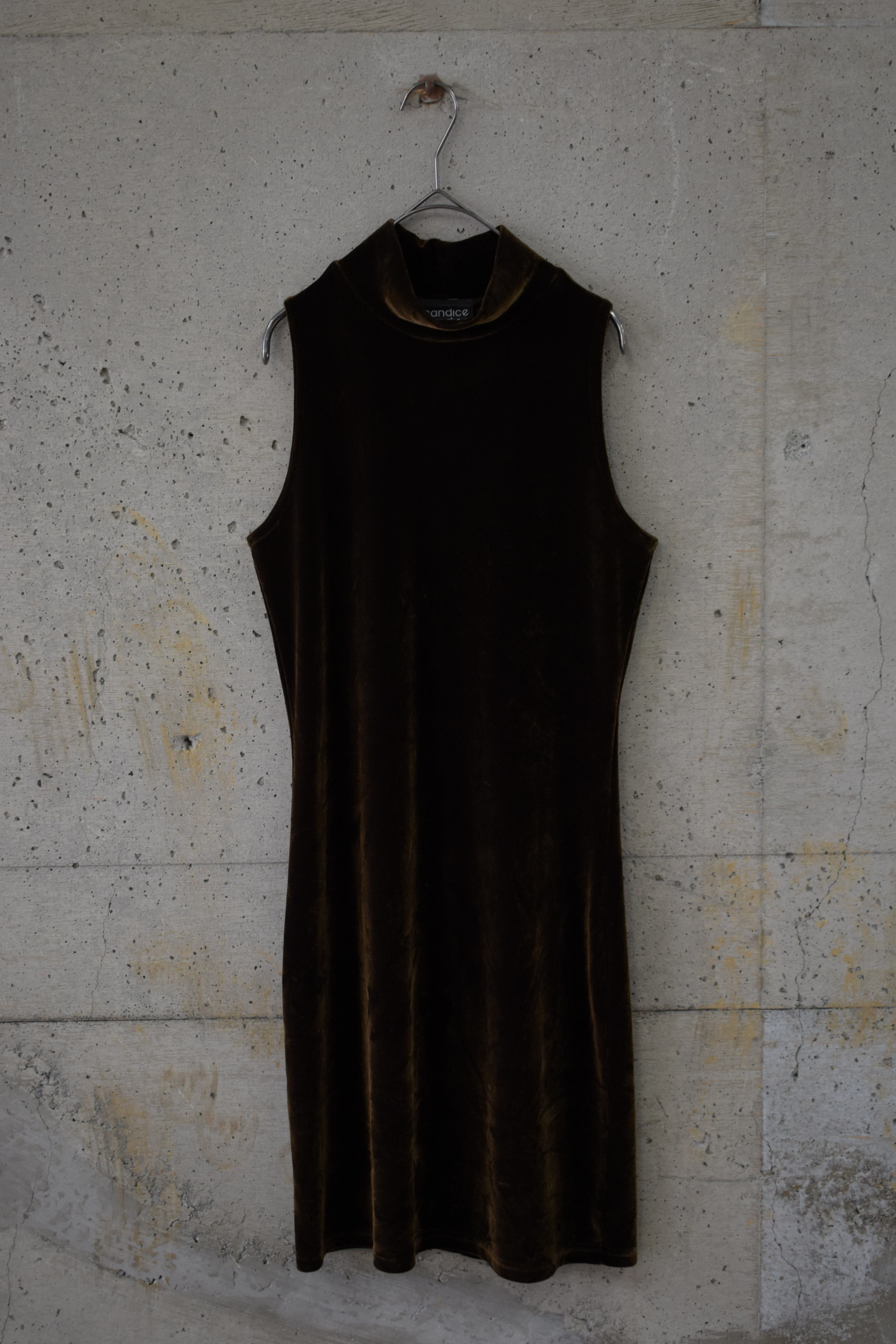 Brown Velour Dress