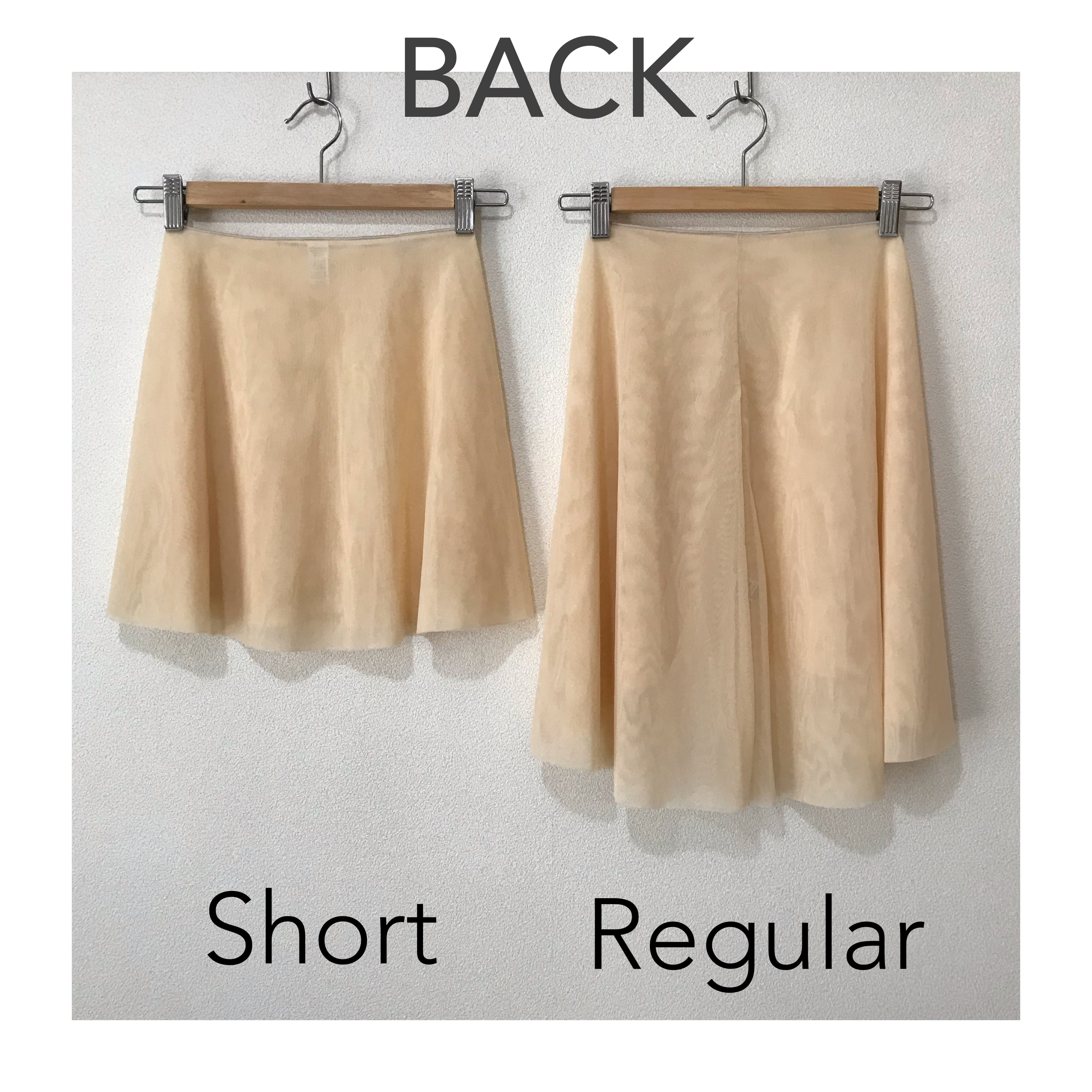 ◇[SHORT] Minimalist Ballet Skirt : Black (ショート丈・プルオン