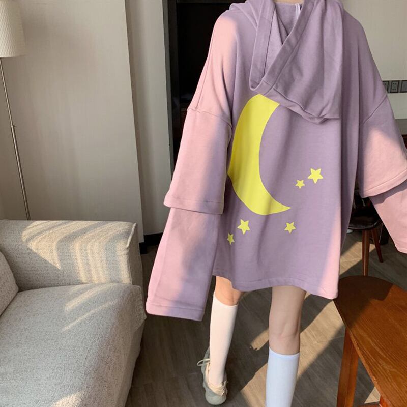 2020年の新しいファッション長袖ルーズセーター女性秋冬はミドル丈の怠惰なスタイルのトップインタイドを着用 萌量不足63794020885