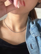 ミニビーズチェーンネックレス