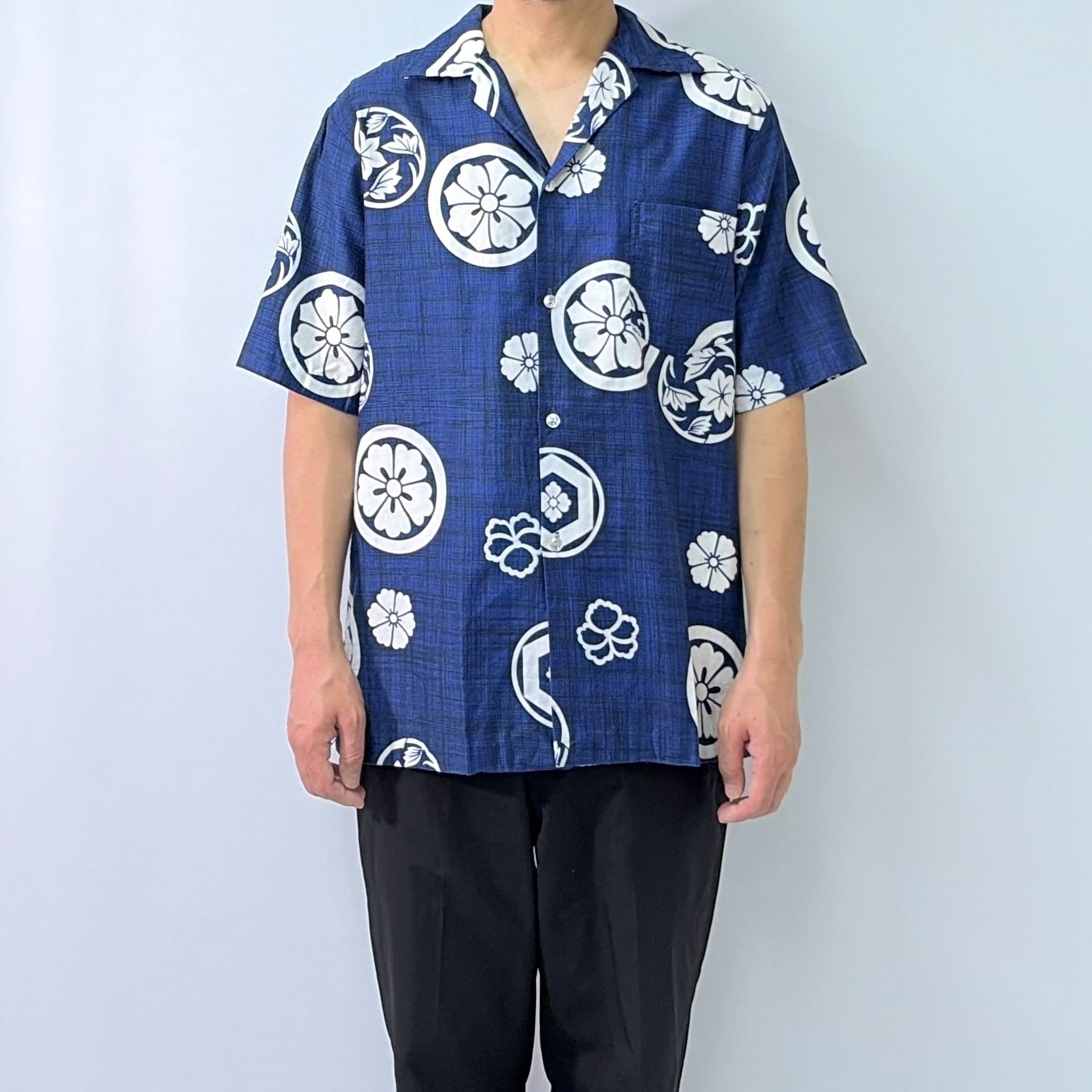 70s HILO HATTIES オープンカラー 開襟 アロハ シャツ 半袖 ハワイアン
