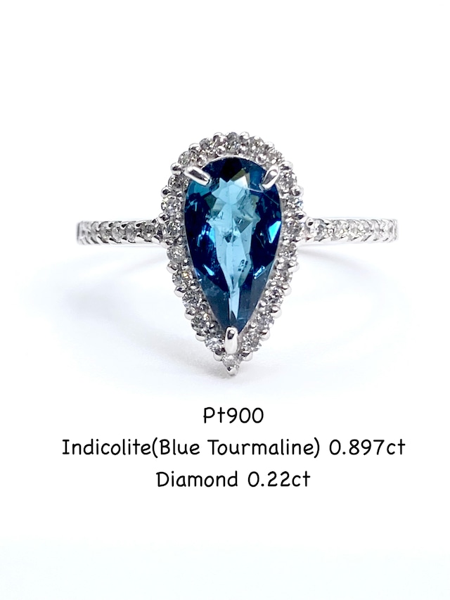 【年末年始SALE ~2026/1/5】【新品】インディコライト 0.897ct / ダイヤモンド 計0.22ct Pt900 リング 11.5号【新品】【3日以内返品可（※カード/キャリア決済の場合）】