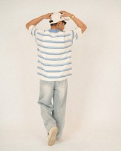 【#Re:room】BOARDER KNIT POLO SHIRTS［REK171］