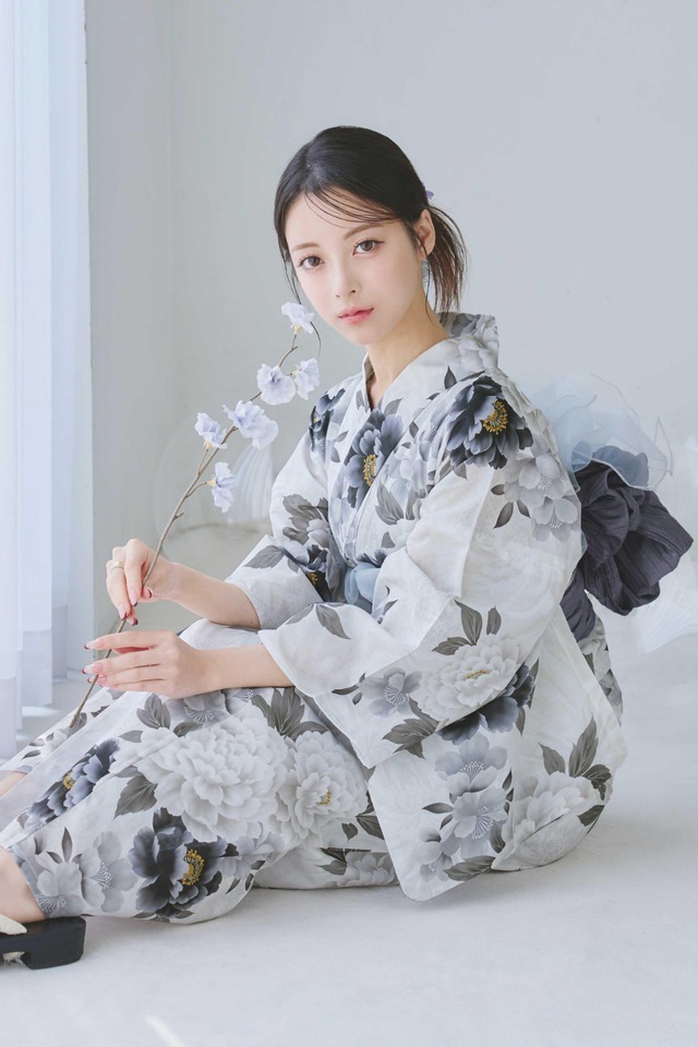 浴衣4点set百花繚乱の儚げ美人Y6-7
