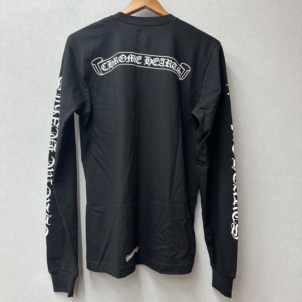 CHROME HEARTS スクロールロゴ ロンT ブラック