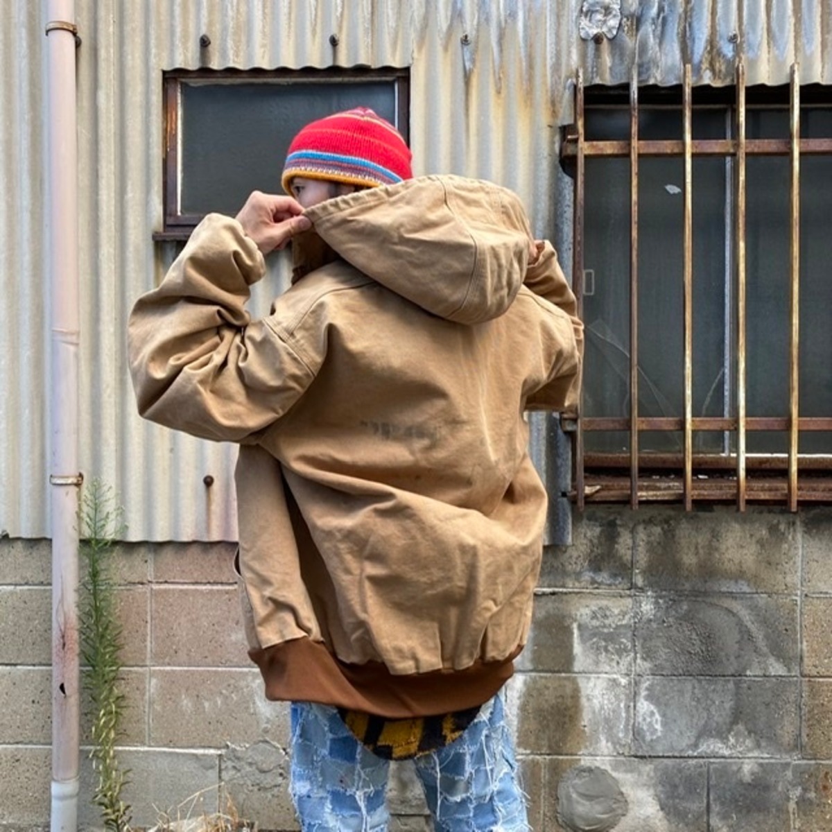 USA製 Carhartt カーハート アクティブジャケット ダック地 フルジップ  
