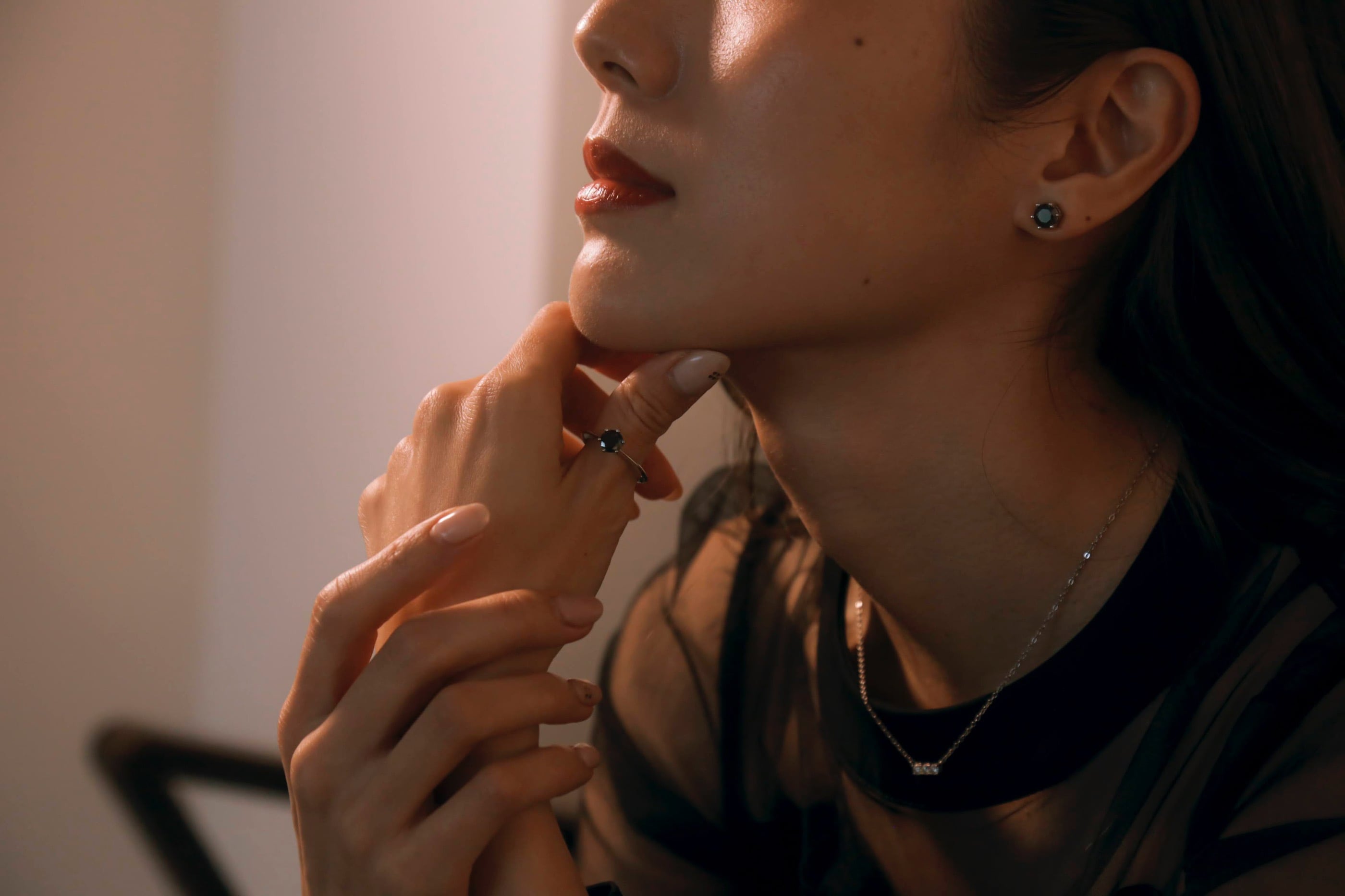 ブラックダイヤダブルリング