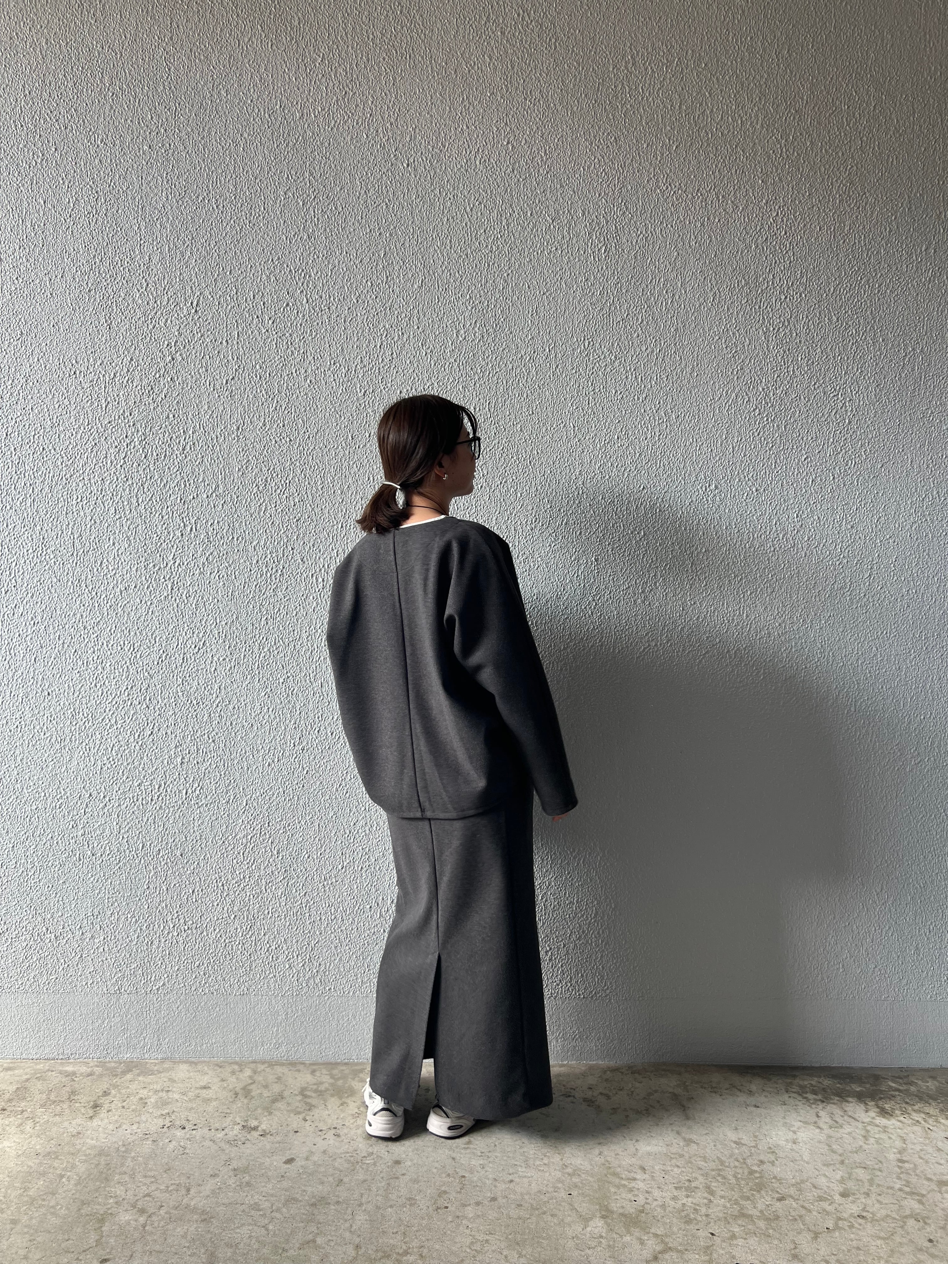 【LEMELANGE】セットアップ可 ストレッチジャージスカート 8551301