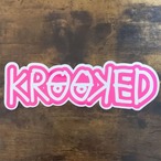 【ST-34】Krooked Skateboards KLEAR EYES sticker クルキッド スケートボード ステッカー pink