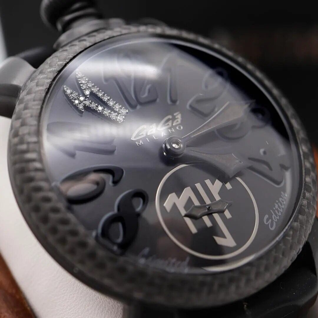 稼働 ガガミラノ ネイマールコラボ 腕時計 マヌアーレ48mm 手巻き 3852